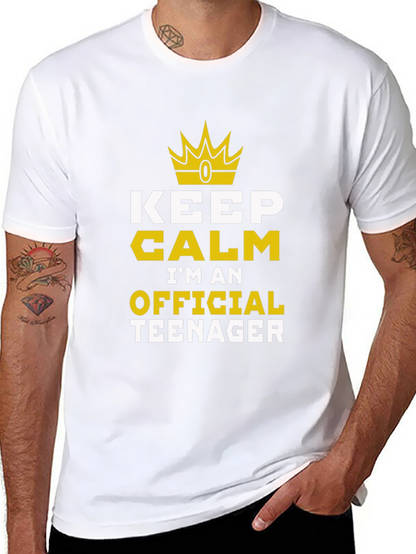Keep Calm Official Teenager Black Graphic Tee