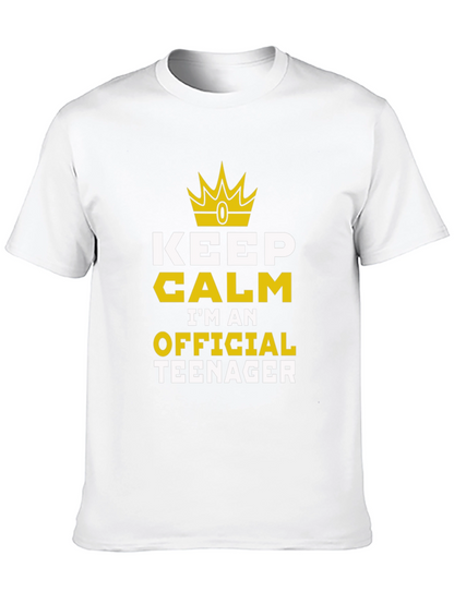 Keep Calm Official Teenager Black Graphic Tee