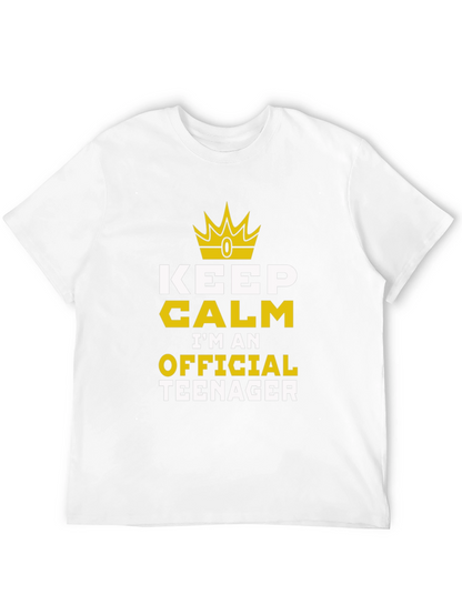 Keep Calm Official Teenager Black Graphic Tee