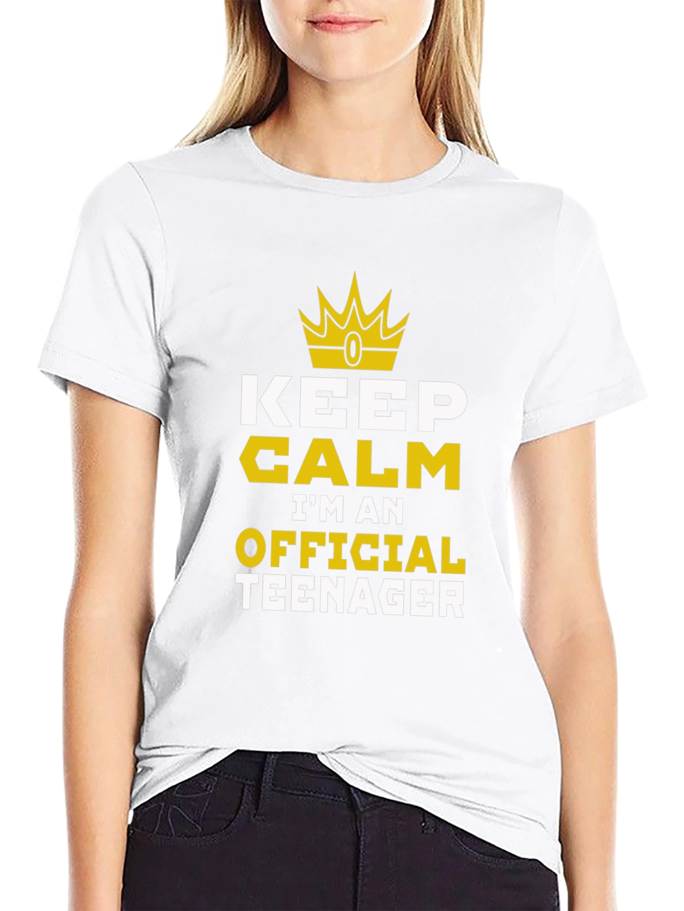 Keep Calm Official Teenager Black Graphic Tee