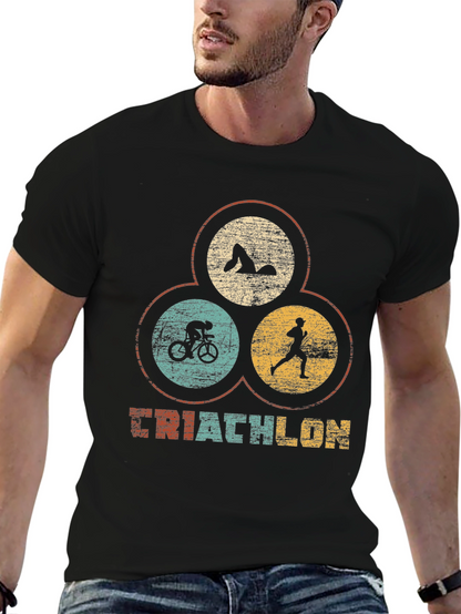 Triathlon T-Shirt - Retro Style