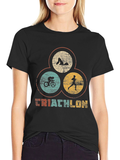 Triathlon T-Shirt - Retro Style