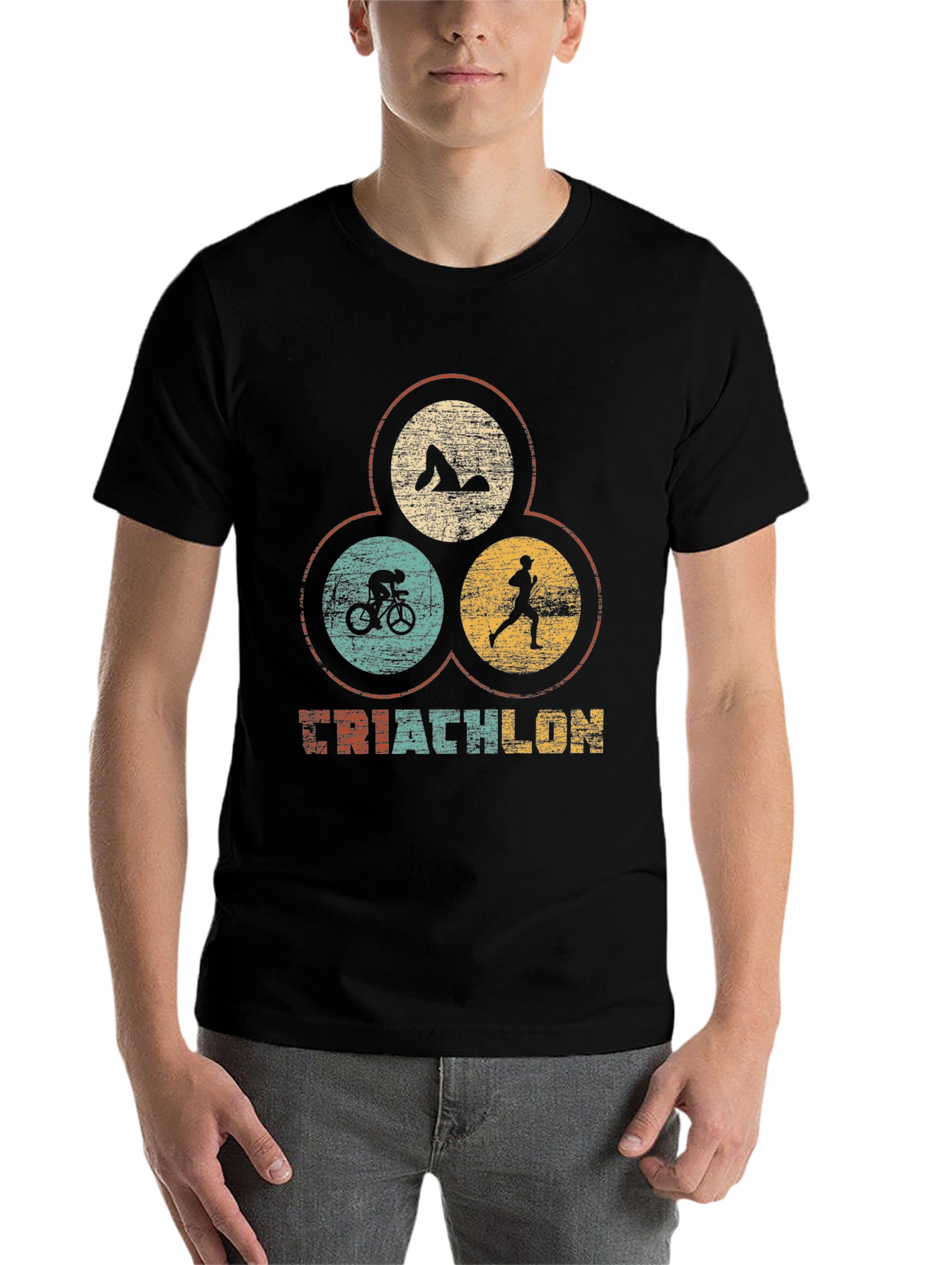 Triathlon T-Shirt - Retro Style