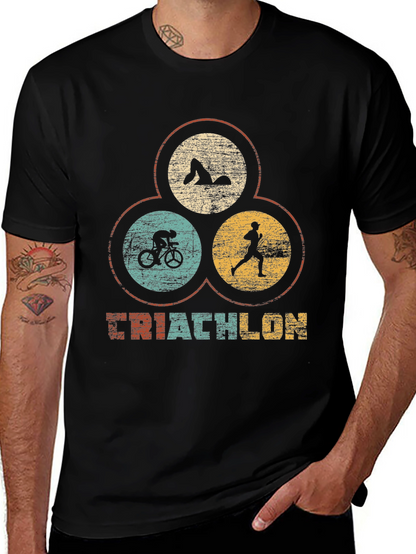 Triathlon T-Shirt - Retro Style