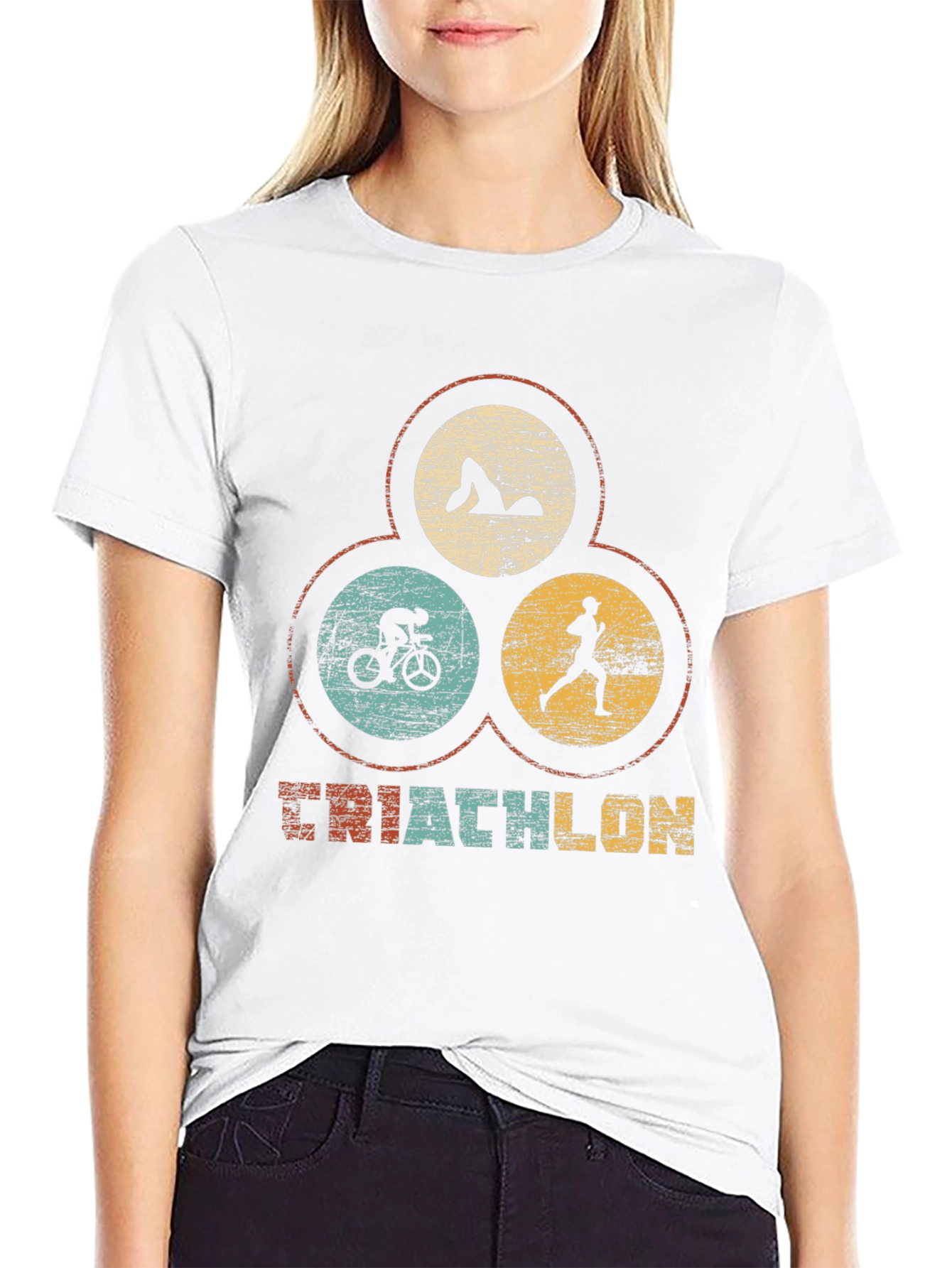 Triathlon T-Shirt - Retro Style