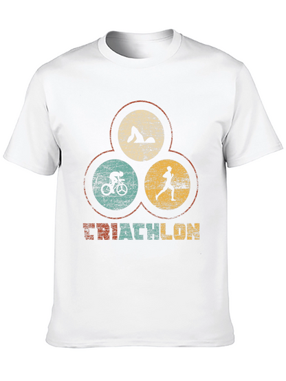 Triathlon T-Shirt - Retro Style