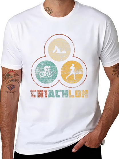 Triathlon T-Shirt - Retro Style
