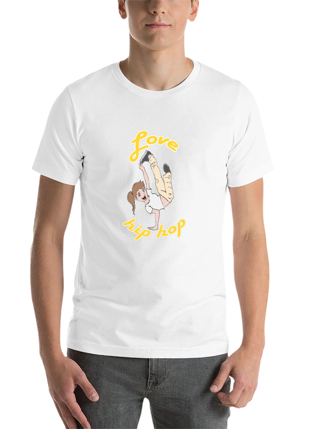 Love Hip Hop T-Shirt Black Cotton Graphic Tee Dance
