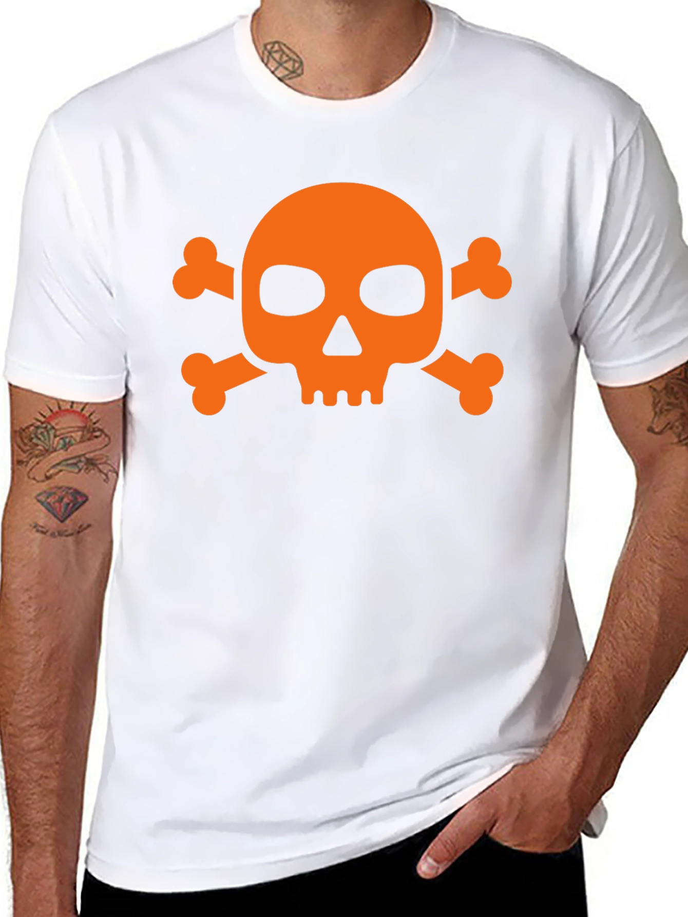 Skull & Crossbones Graphic T-Shirt - Mens Black Tee