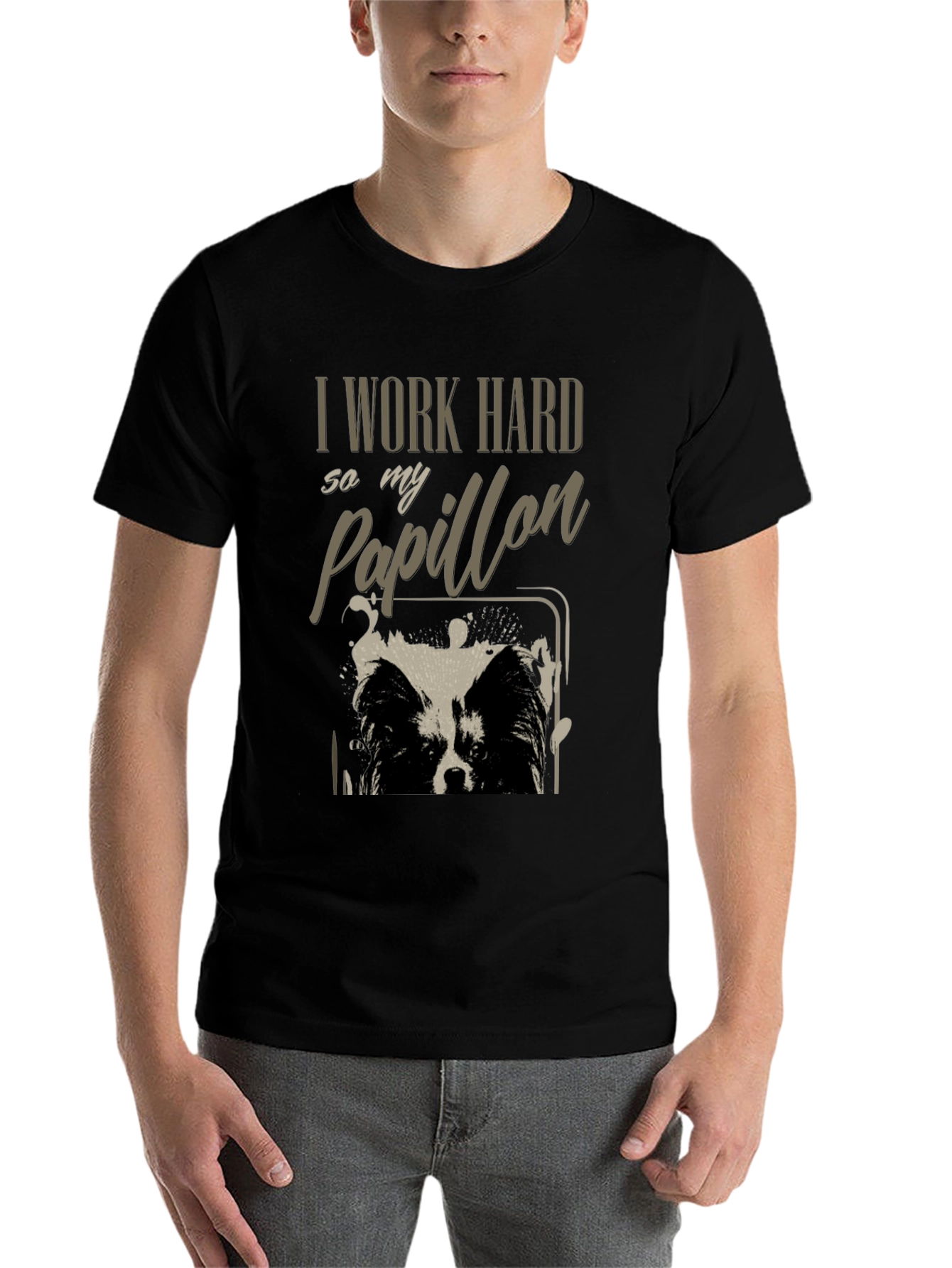 I Work Hard So My Papillon T-Shirt