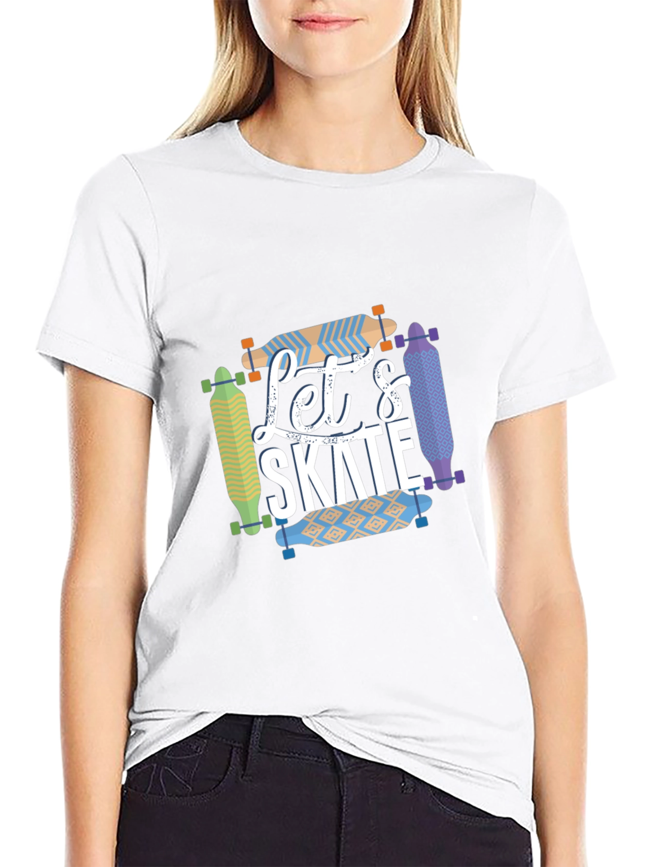 Lets Skate Graphic T-Shirt - Skateboarder Style
