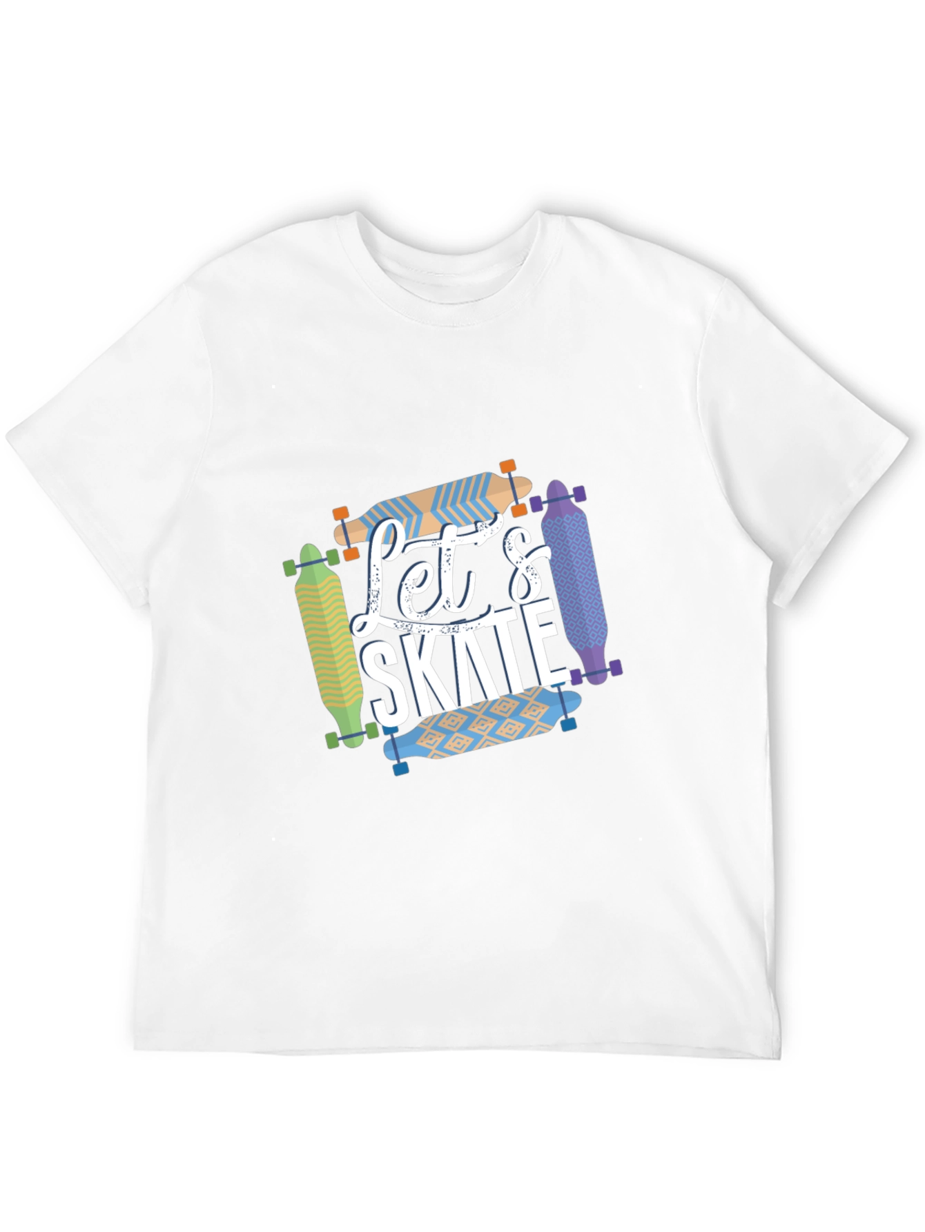 Lets Skate Graphic T-Shirt - Skateboarder Style