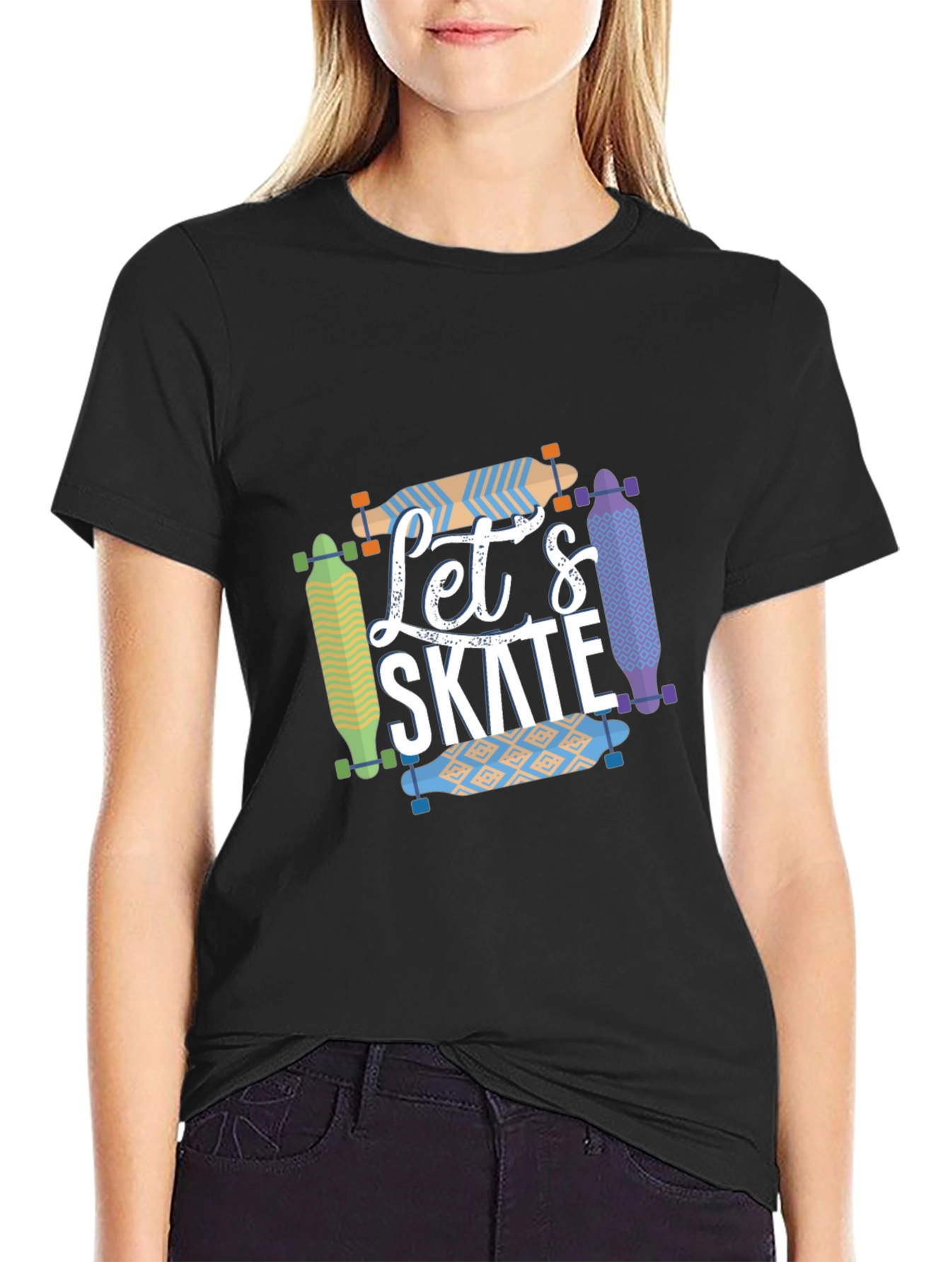 Lets Skate Graphic T-Shirt - Skateboarder Style