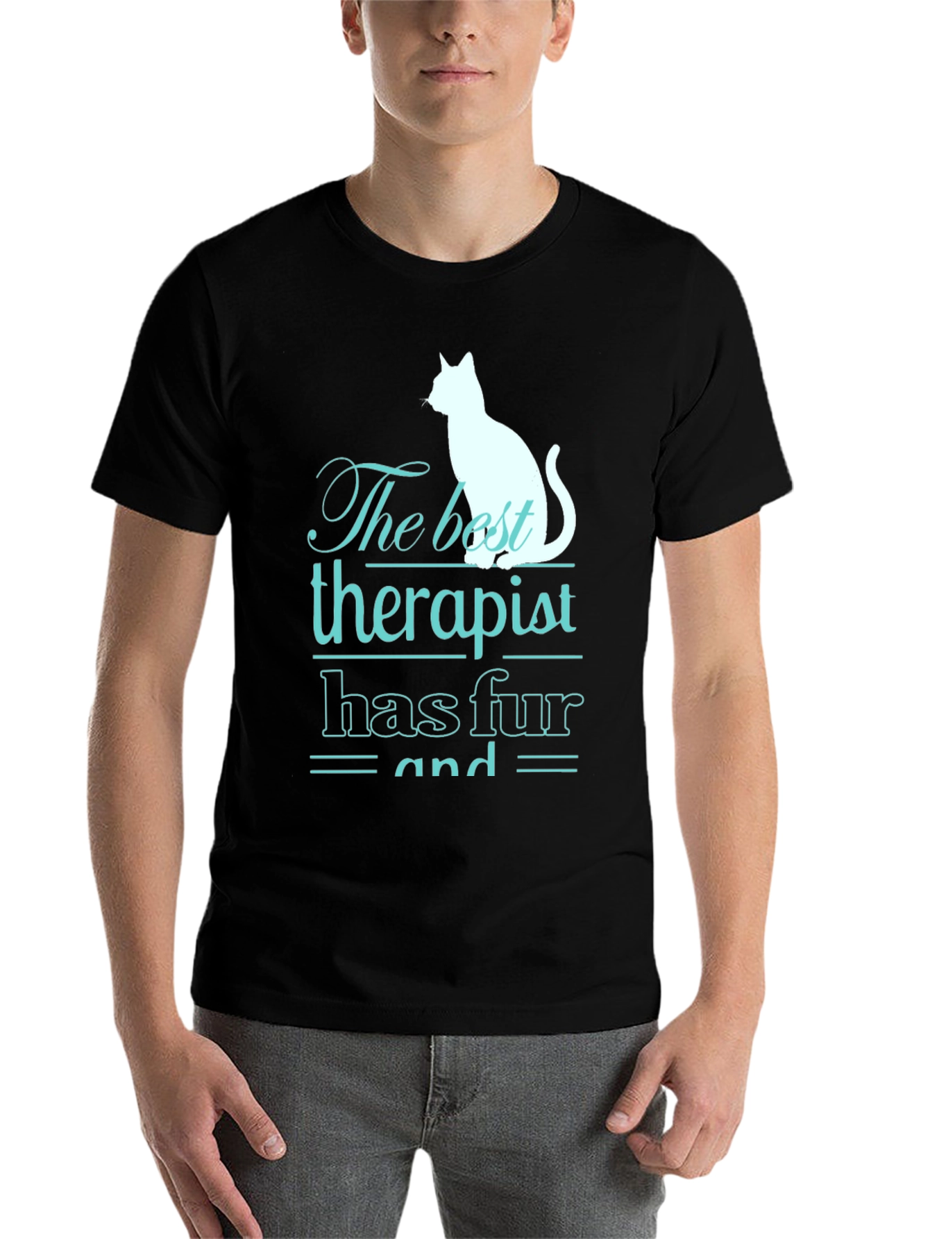 Cat Therapist T-Shirt - Funny Pet Lover Tee