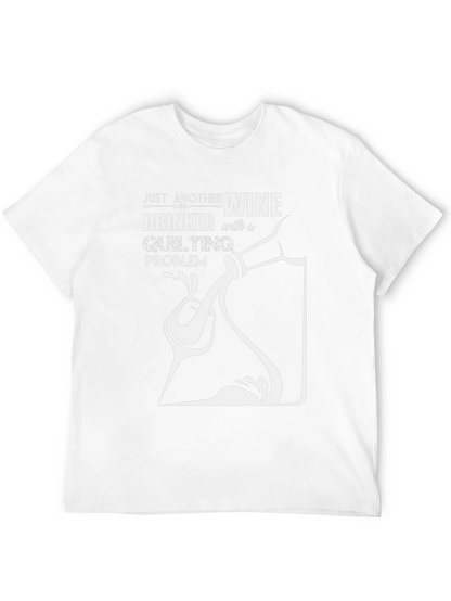 Wine & Quilting T-Shirt - Black Unique Design