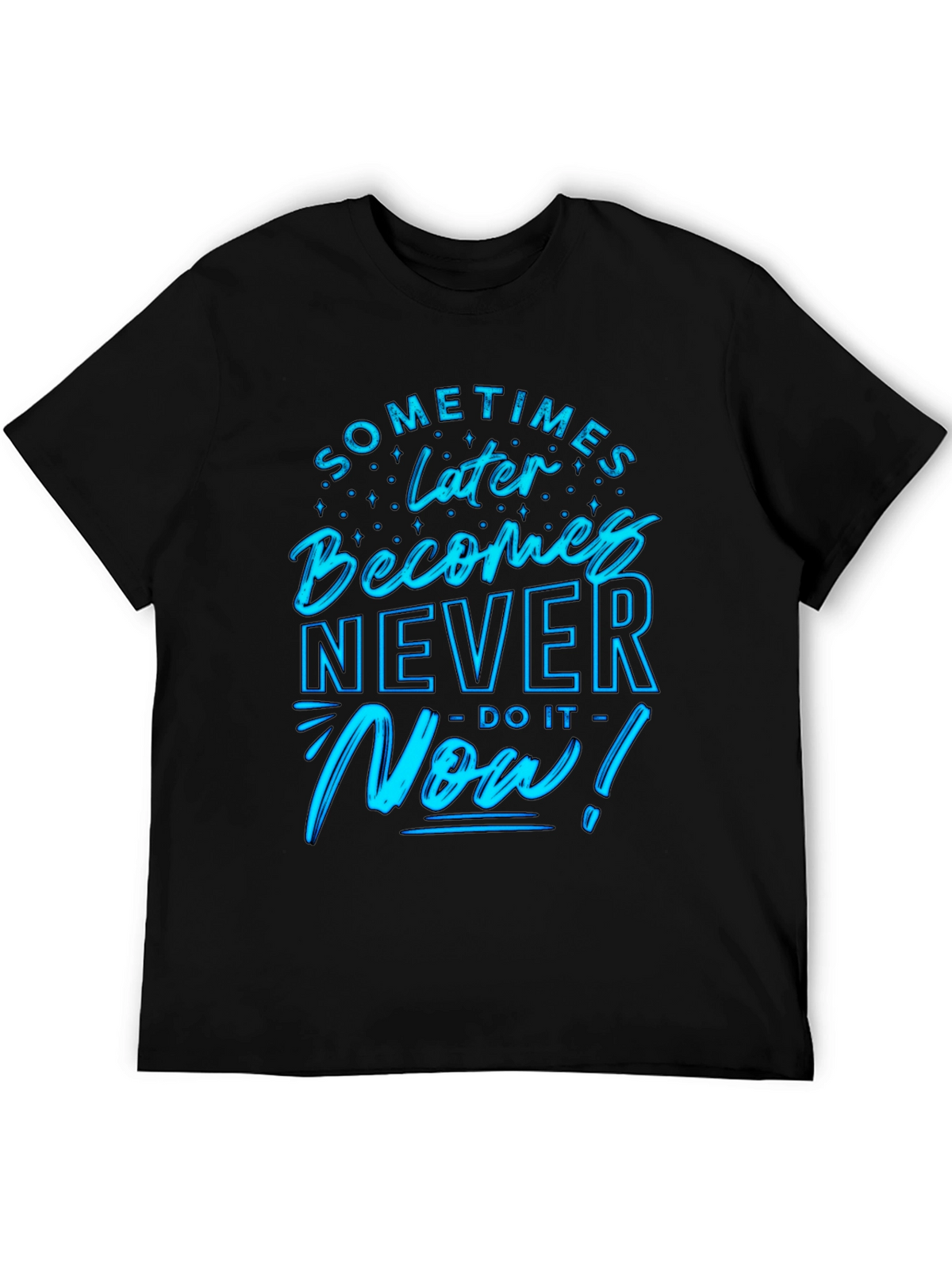 Motivational Now! Graphic Tee - Black