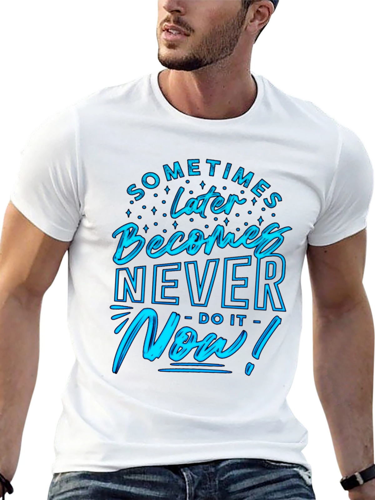 Motivational Now! Graphic Tee - Black