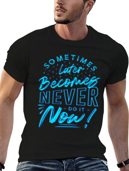 Motivational Now! Graphic Tee - Black