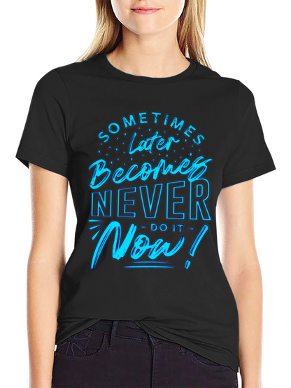 Motivational Now! Graphic Tee - Black