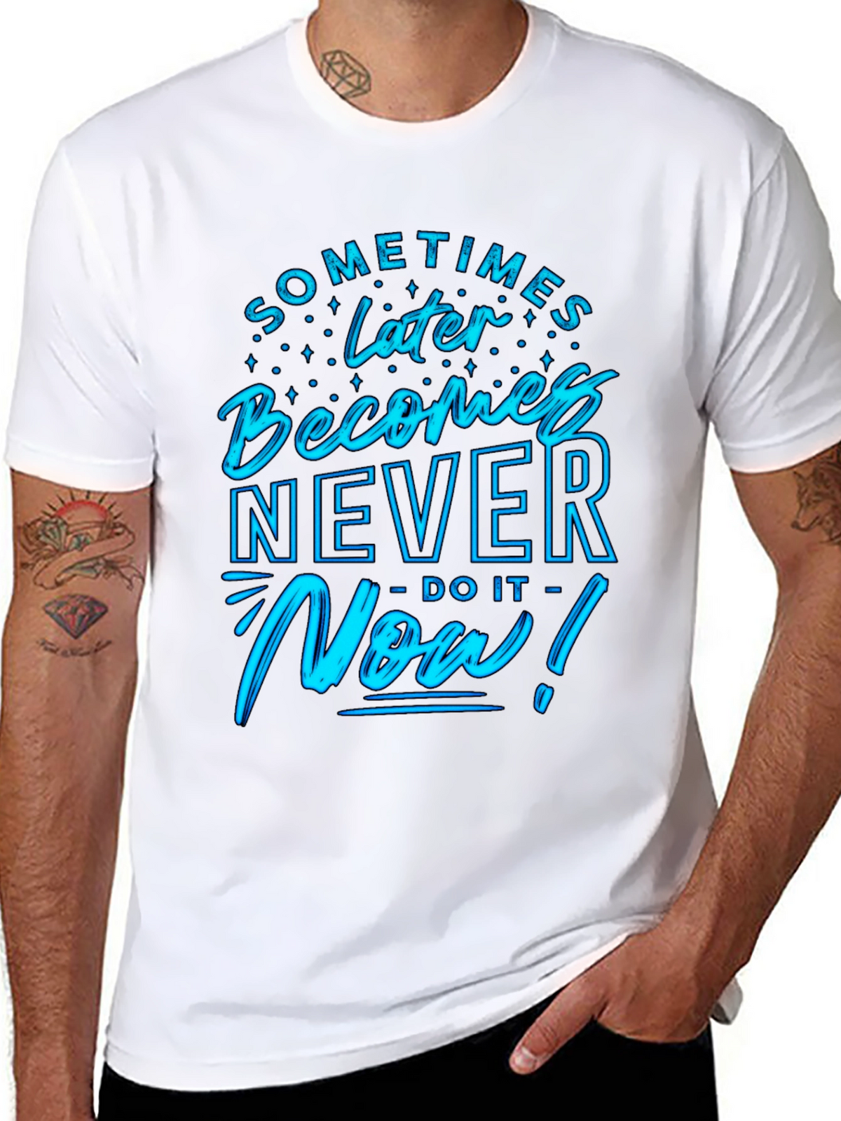 Motivational Now! Graphic Tee - Black