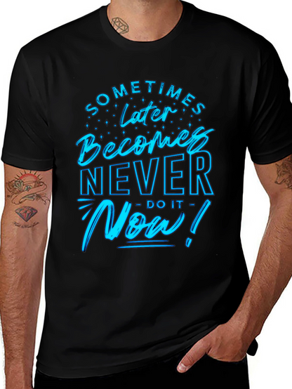 Motivational Now! Graphic Tee - Black