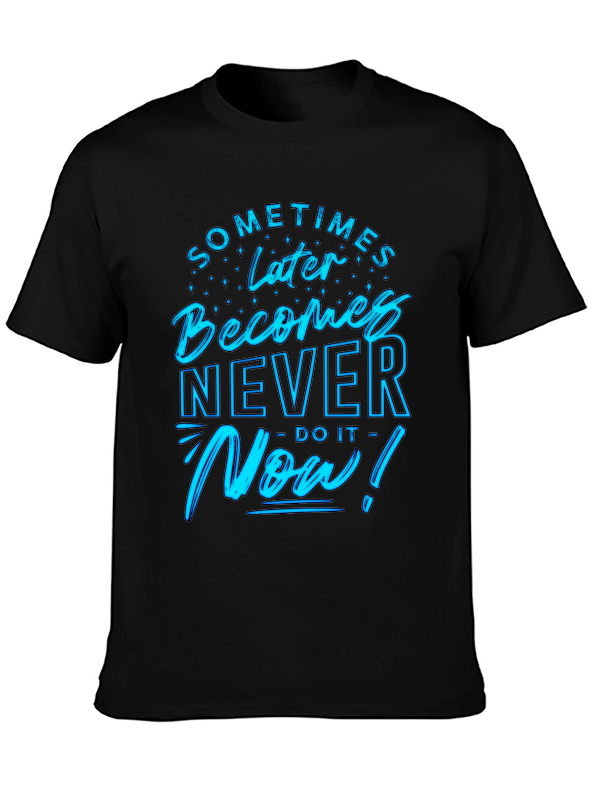 Motivational Now! Graphic Tee - Black