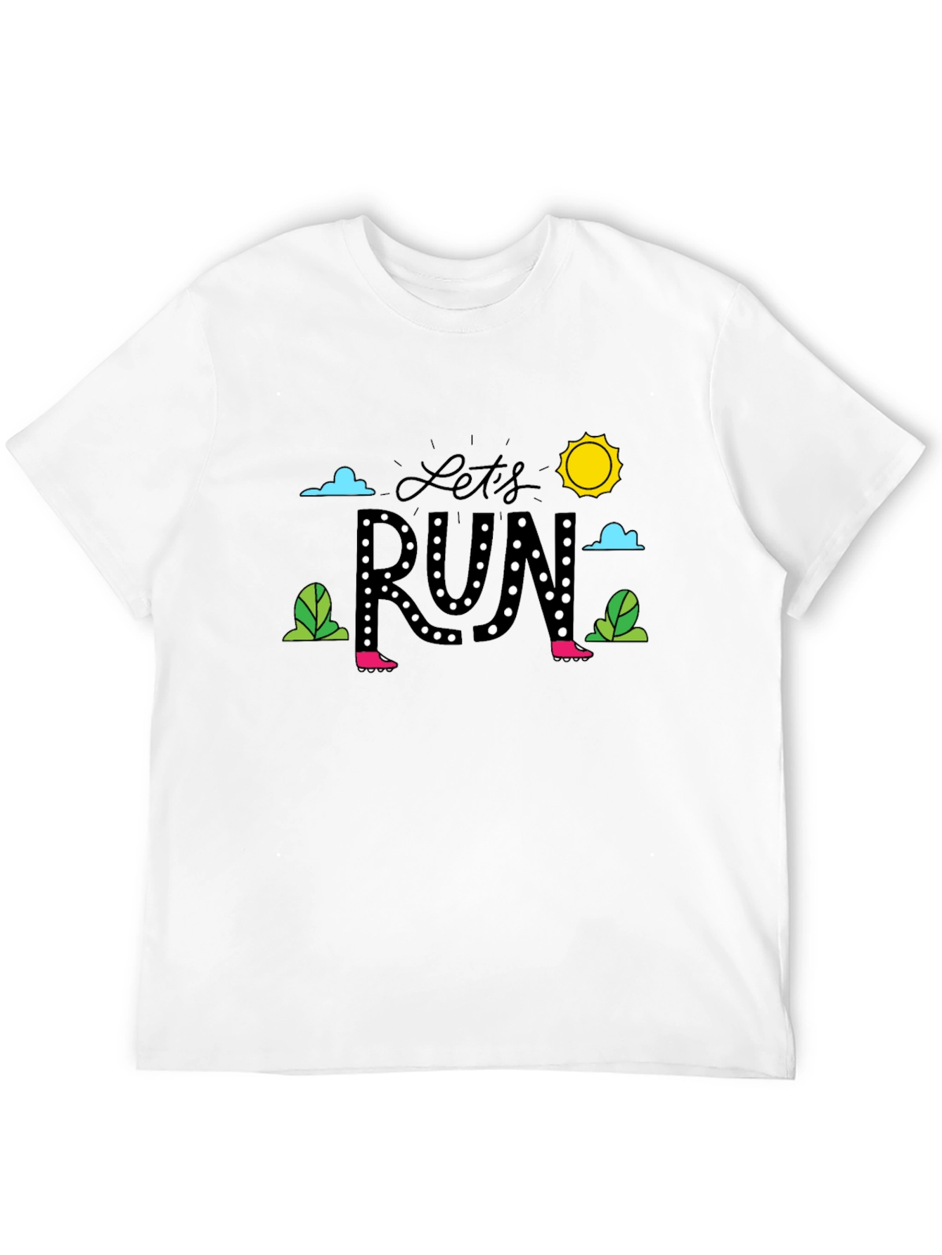 Lets Run Graphic T-Shirt - Black