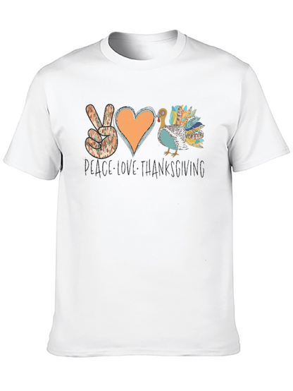 Peace Love Thanksgiving Graphic Tee