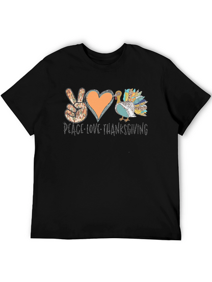 Peace Love Thanksgiving Graphic Tee