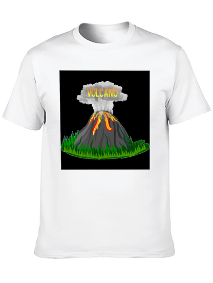 Volcano Graphic Black T-Shirt - Bold & Unique Design