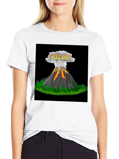 Volcano Graphic Black T-Shirt - Bold & Unique Design