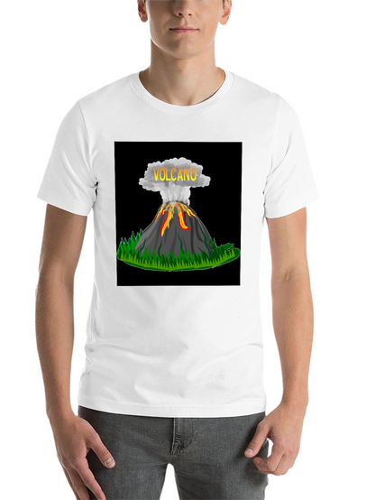 Volcano Graphic Black T-Shirt - Bold & Unique Design