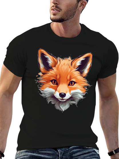 Fox Graphic Tee - Stylish Animal Print Shirt