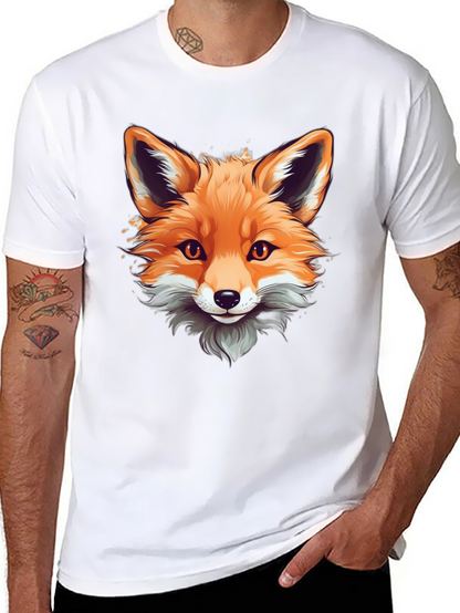 Fox Graphic Tee - Stylish Animal Print Shirt
