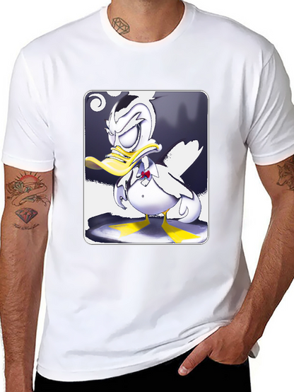 Grumpy Cartoon Duck Graphic Tee