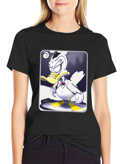 Grumpy Cartoon Duck Graphic Tee