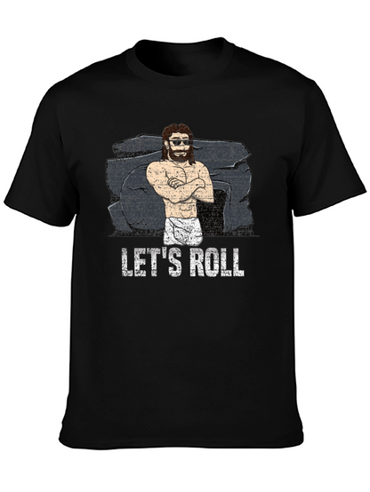 Lets Roll Graphic T-Shirt - Black Cotton Tee