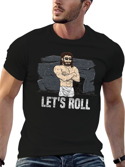 Lets Roll Graphic T-Shirt - Black Cotton Tee