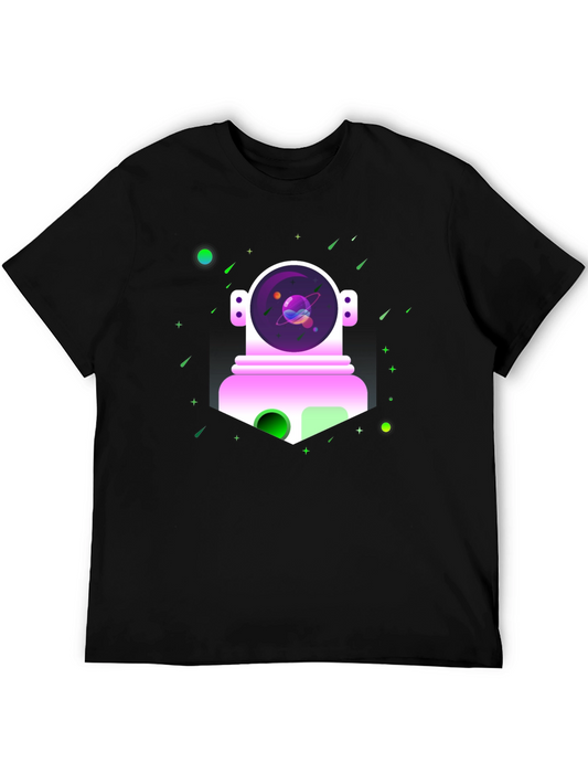 Astronaut in Space Graphic Tee - Black