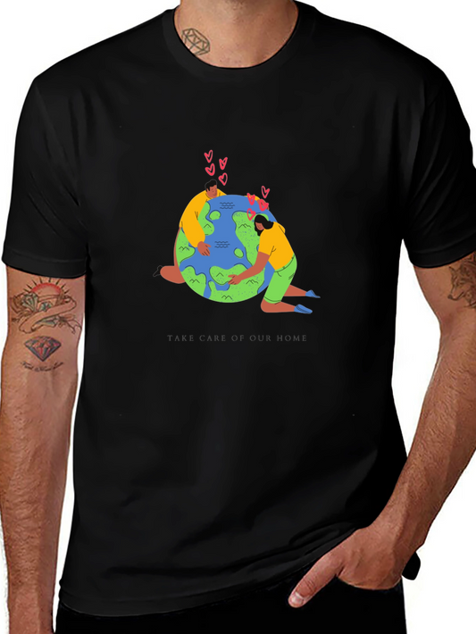 Love Our Earth Graphic Tee - Black Cotton