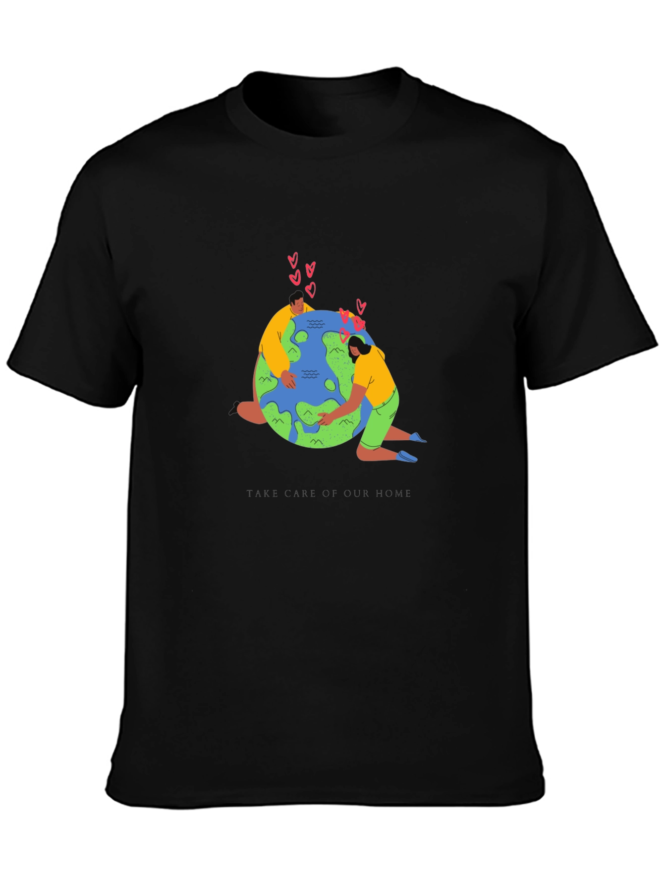 Love Our Earth Graphic Tee - Black Cotton