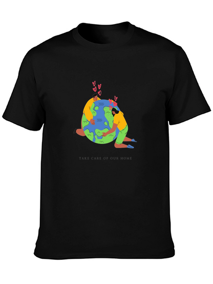 Love Our Earth Graphic Tee - Black Cotton
