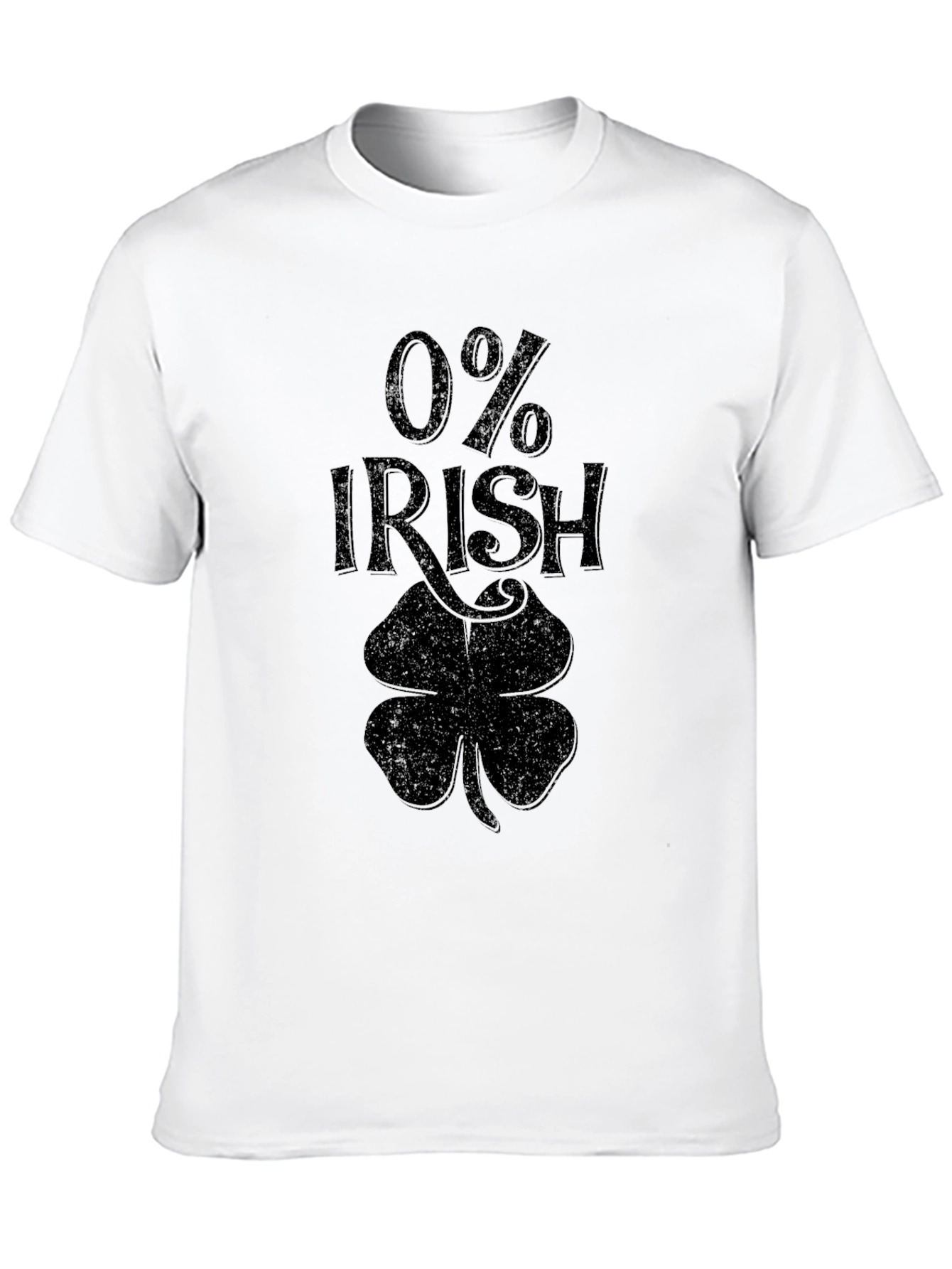0% Irish Novelty Graphic T-Shirt - Mens Short Sleeve Tee