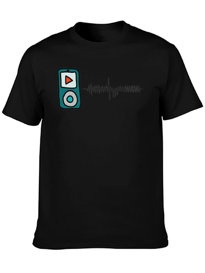 Music Player Graphic T-Shirt - Modern Style