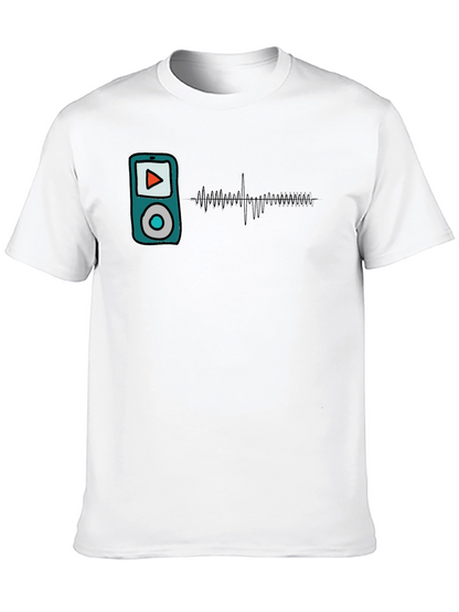 Music Player Graphic T-Shirt - Modern Style