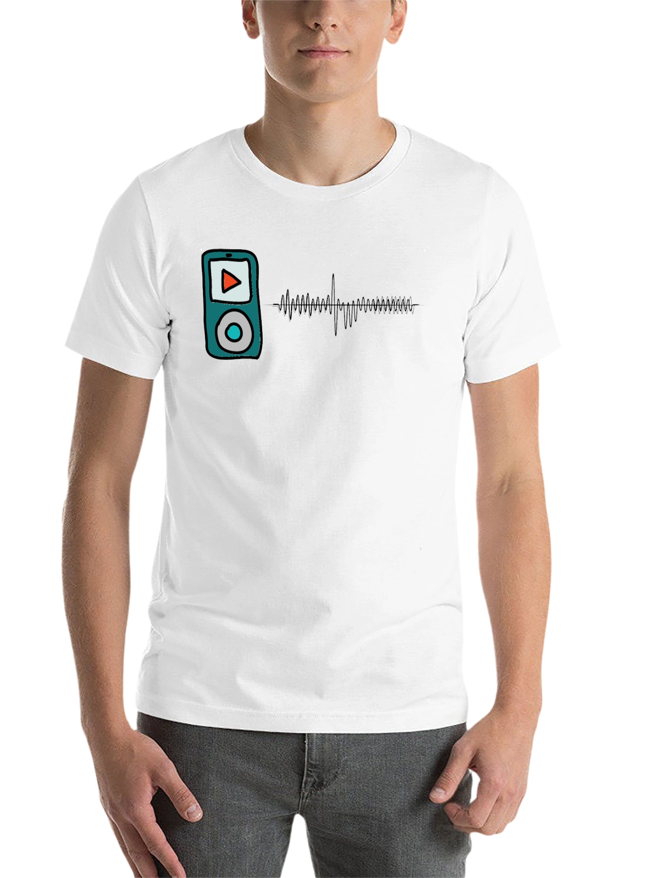 Music Player Graphic T-Shirt - Modern Style
