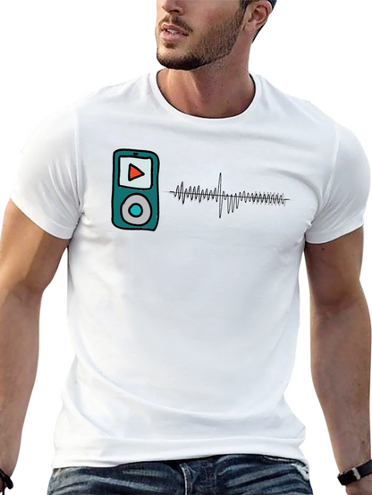 Music Player Graphic T-Shirt - Modern Style