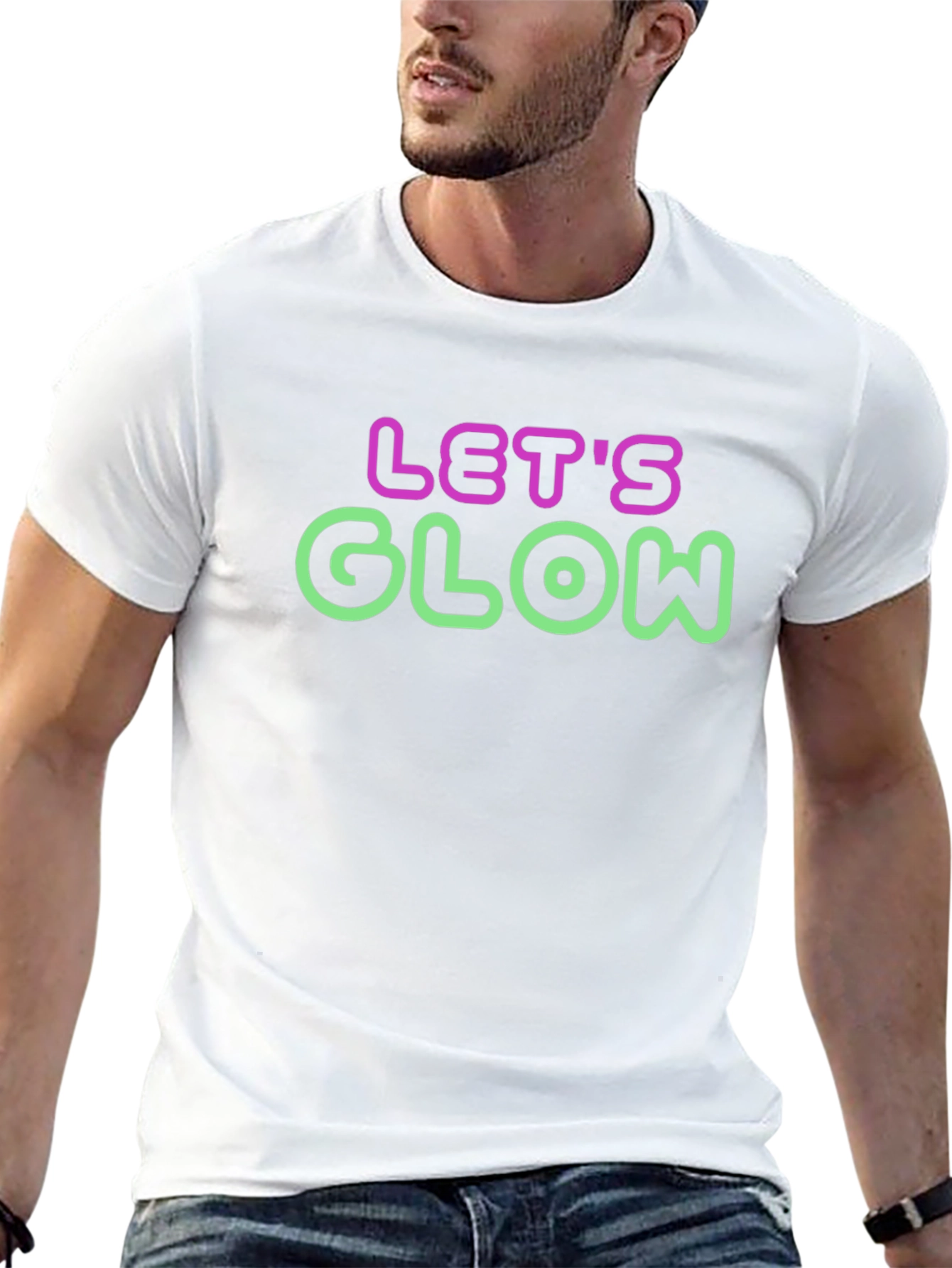 Lets Glow Neon Graphic T-Shirt