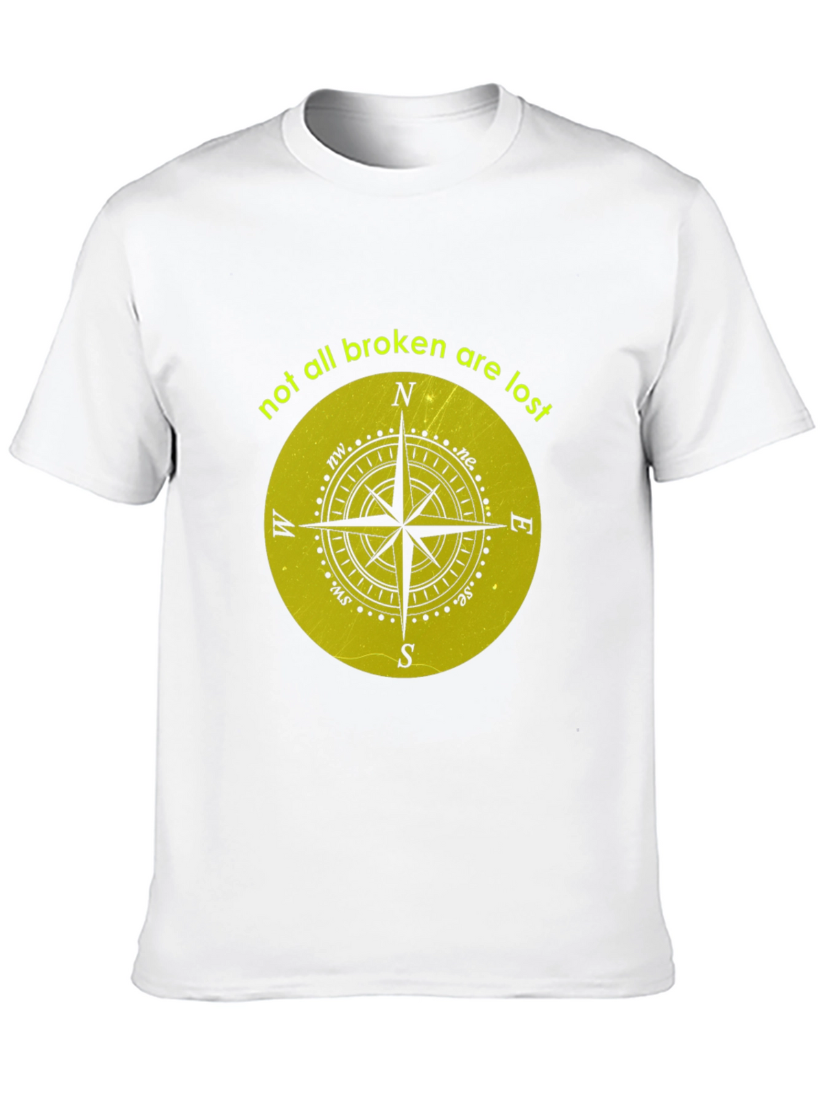 Compass Graphic Tee - Not All Broken Are Lost