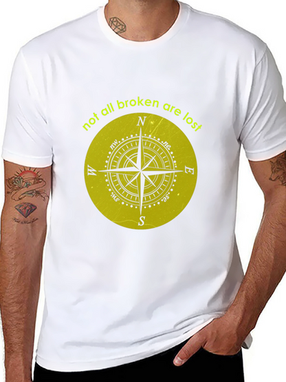 Compass Graphic Tee - Not All Broken Are Lost